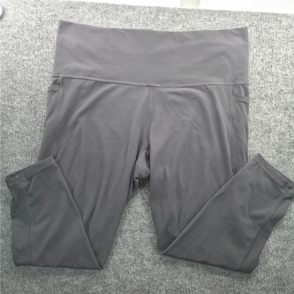 Athleta Salutation Stash Pocket 7/8 Leggings Womens 2X Black Yoga Capri